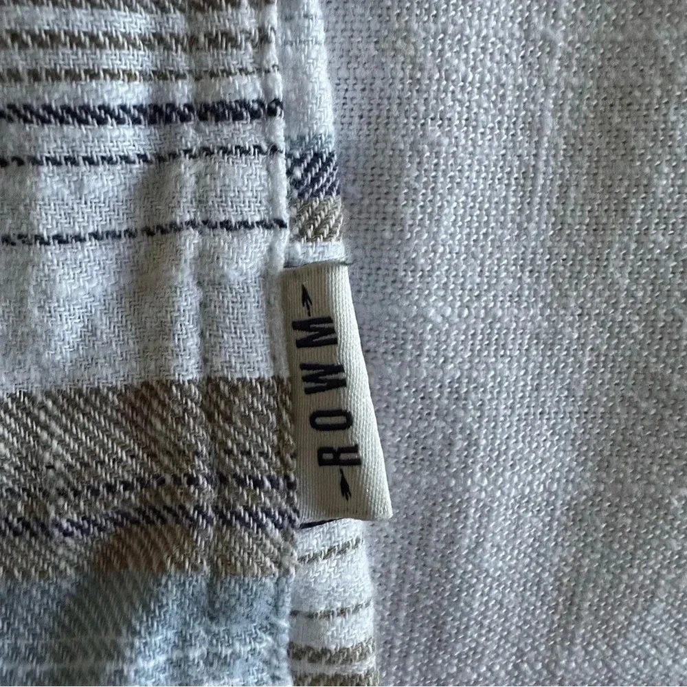 ROWM Mens L Striped Button Down 100% Cotton Long Sleeve Shirt Casual Preppy - Picture 5 of 9